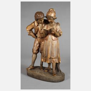 Goldscheider Wien "Lesende Kinder"