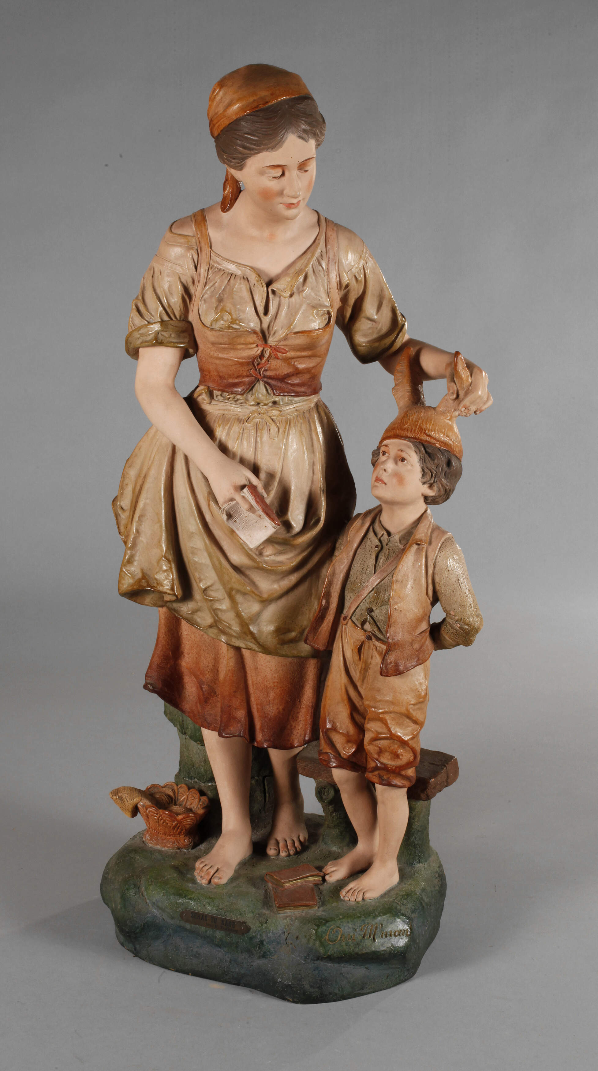 F. Foucher, große Figurengruppe "Seras tu sage"