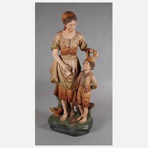 F. Foucher, große Figurengruppe "Seras tu sage"