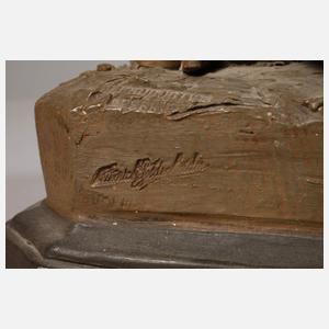 Goldscheider Wien Figur "Bitte um Feuer"