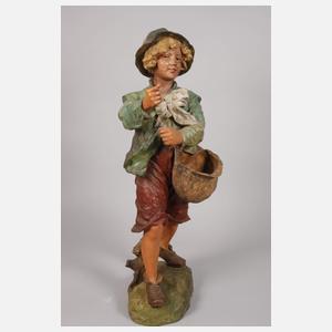 Goldscheider Wien Knabe mit Rute