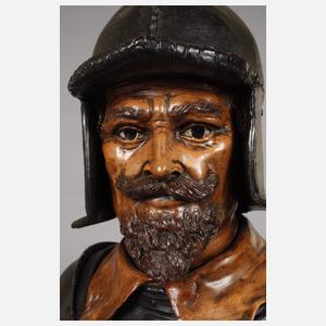 Goldscheider Wien Büste Don Quijote