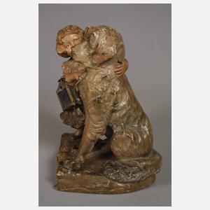 Lemaire, Tischlampe Kind mit Hund