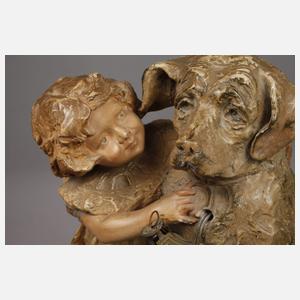 Lemaire, Tischlampe Kind mit Hund