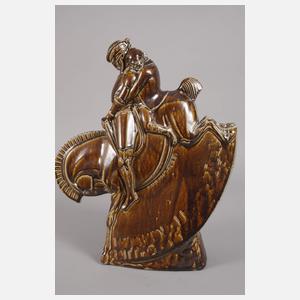 Carl Reschke, Steinzeug Skulptur "Don Quijote"