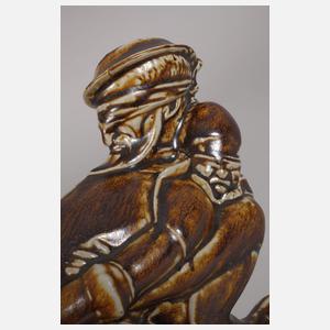 Carl Reschke, Steinzeug Skulptur "Don Quijote"