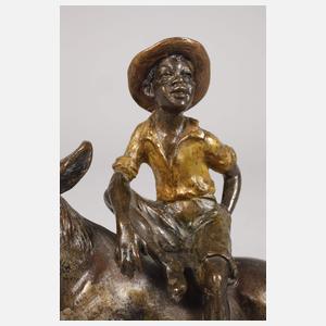 Wiener Bronze Reiter auf Esel