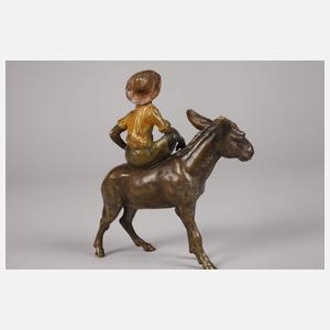 Wiener Bronze Reiter auf Esel