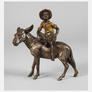 Wiener Bronze Reiter auf Esel