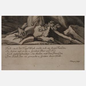 Johann Elias Ridinger, Paar Jagddarstellungen