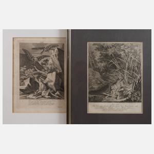 Johann Elias Ridinger, Paar Jagddarstellungen