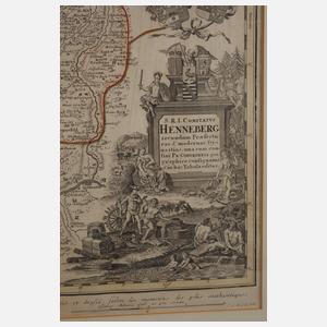 Homanns Erben, Karte Grafschaft Henneberg