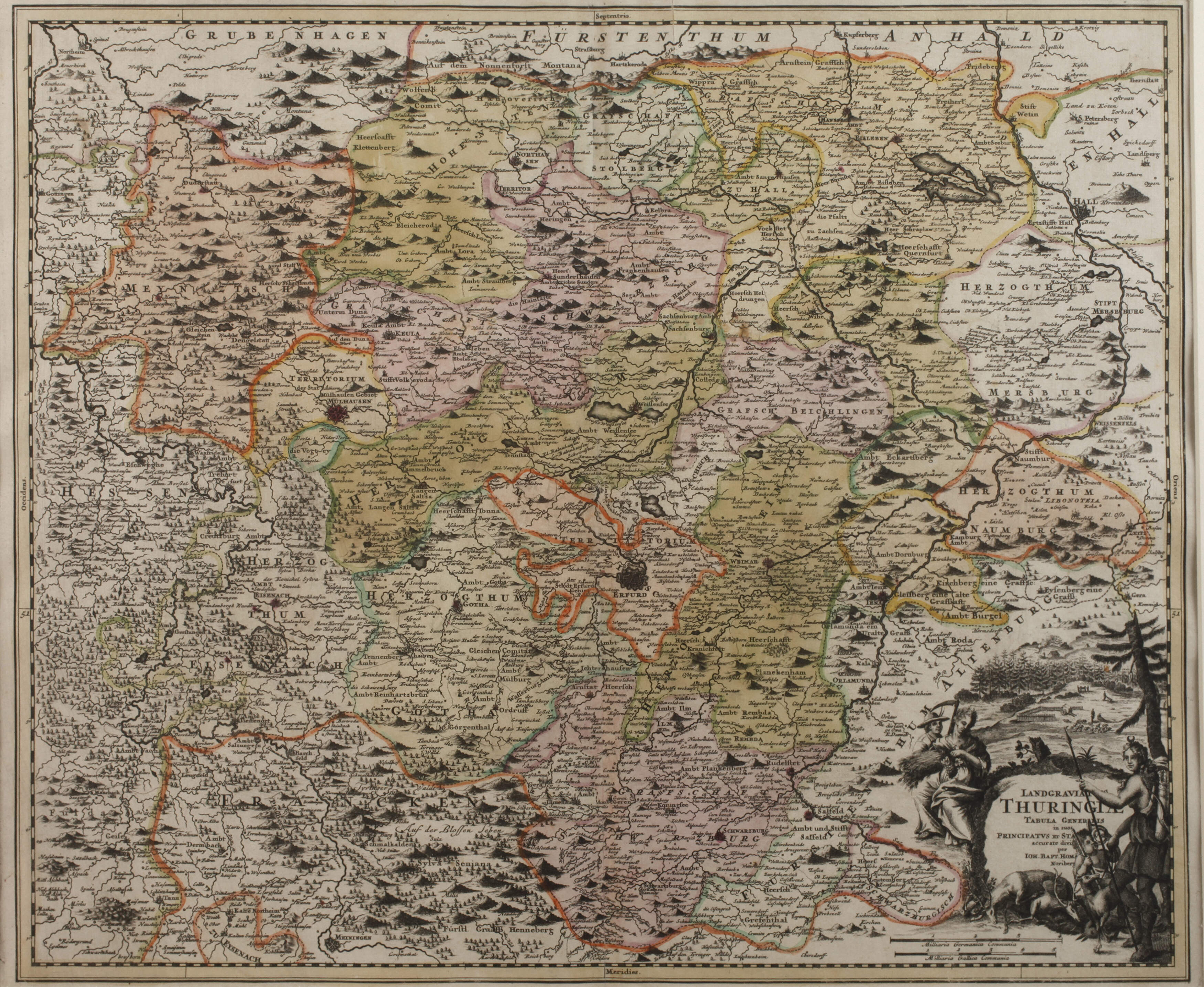 Johann Baptist Homann, Karte Thüringen
