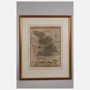 Abraham Ortelius, Kupferstichkarte Gebiet Nürnberg