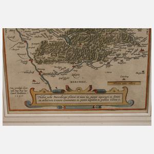 Abraham Ortelius, Kupferstichkarte Gebiet Nürnberg