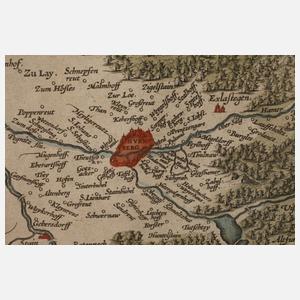 Abraham Ortelius, Kupferstichkarte Gebiet Nürnberg