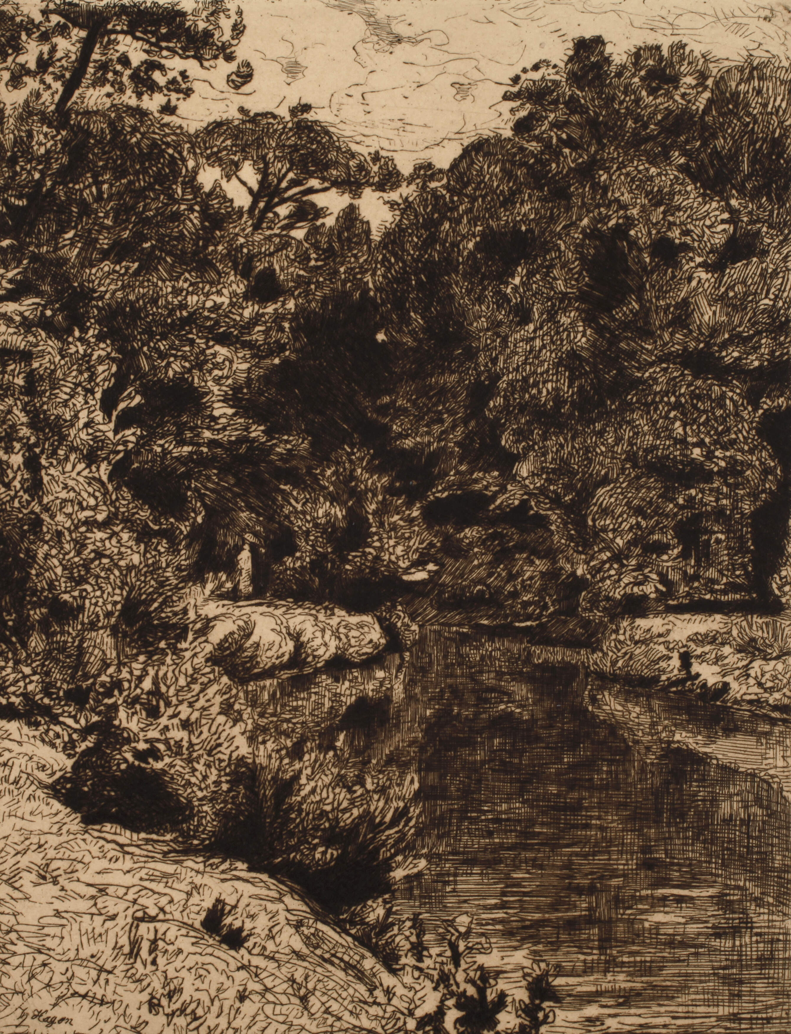 Prof. Theodor Hagen, Der Waldteich