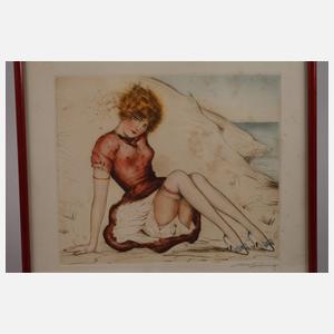 Max Brüning, Paar Radierungen "In den Dünen"