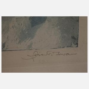 Friedrich Iwan, "Schneegruben vom Leiterweg aus"