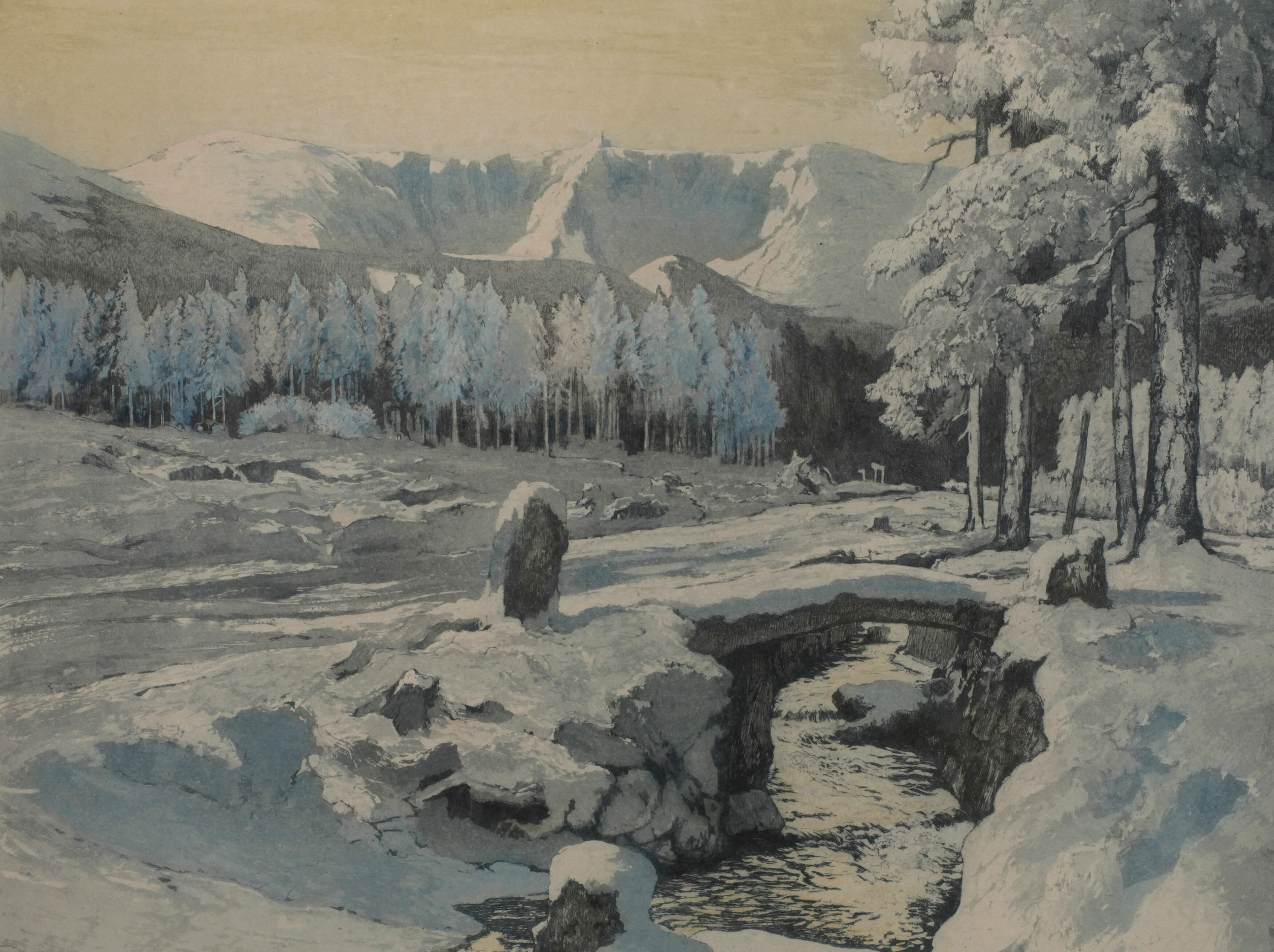 Friedrich Iwan, "Schneegruben vom Leiterweg aus"