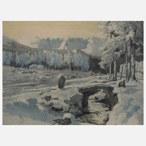 Friedrich Iwan, "Schneegruben vom Leiterweg aus"