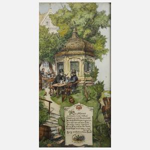 Prof. Hermann Stockmann, Im Biergarten