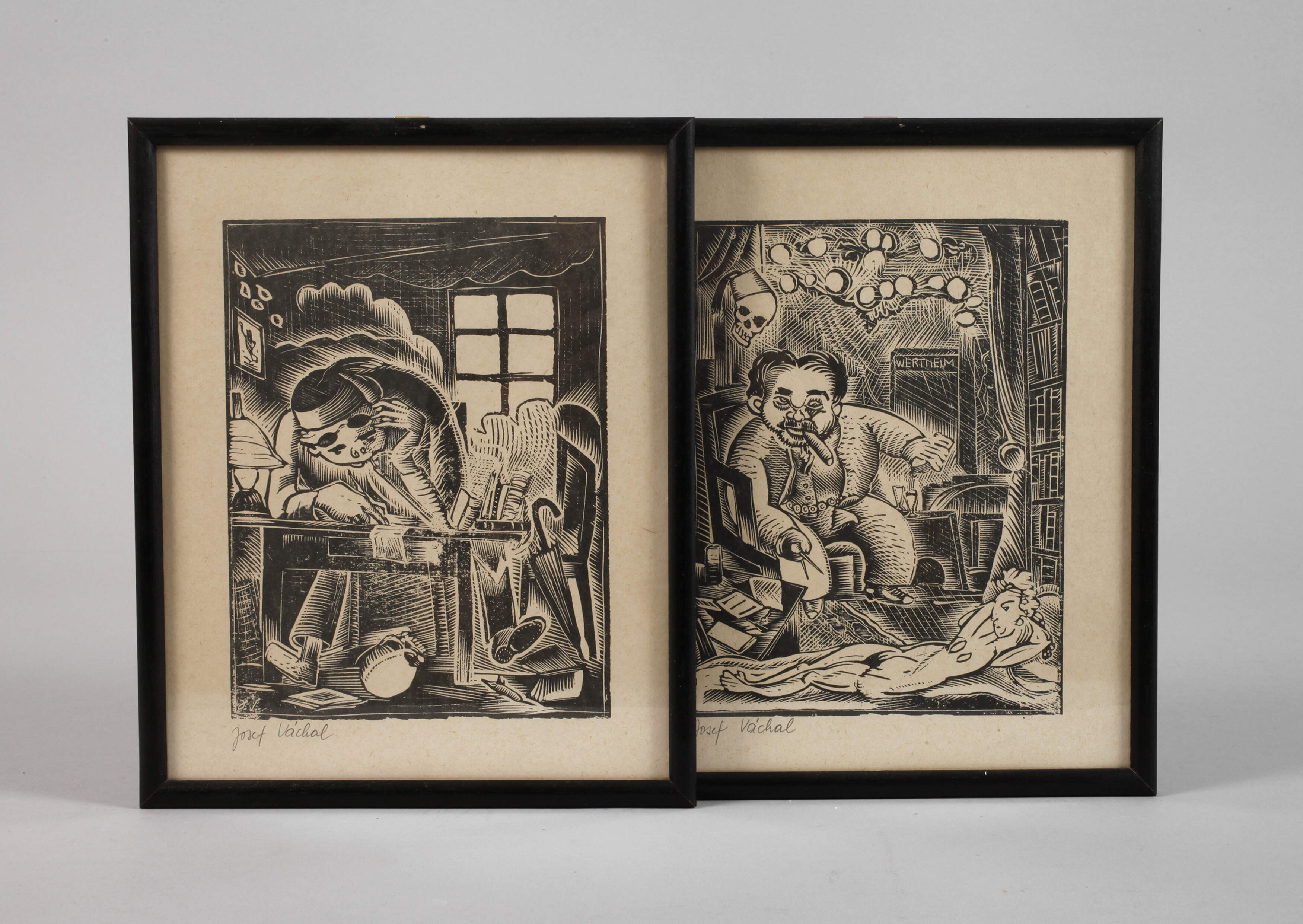 Josef Váchal, Zwei Holzschnitte