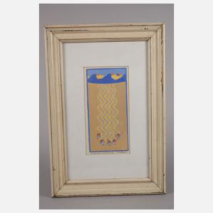 Peter Waldner, Fünf Skifahrer am Hang