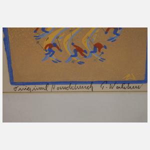 Peter Waldner, Fünf Skifahrer am Hang