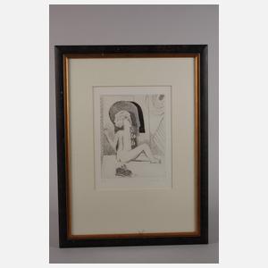 Horst Antes, Sitzende weibliche Figur mit Hase