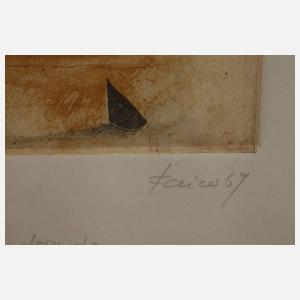 Graphikfolge mit fünf Farbradierungen