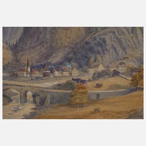 Bownas, Schweizer Alpenlandschaft bei Bristen