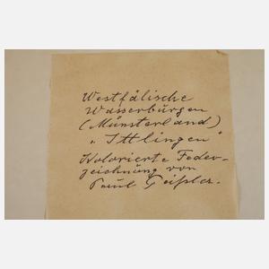 Prof. Paul Geissler, "Westfälische Wasserburgen"