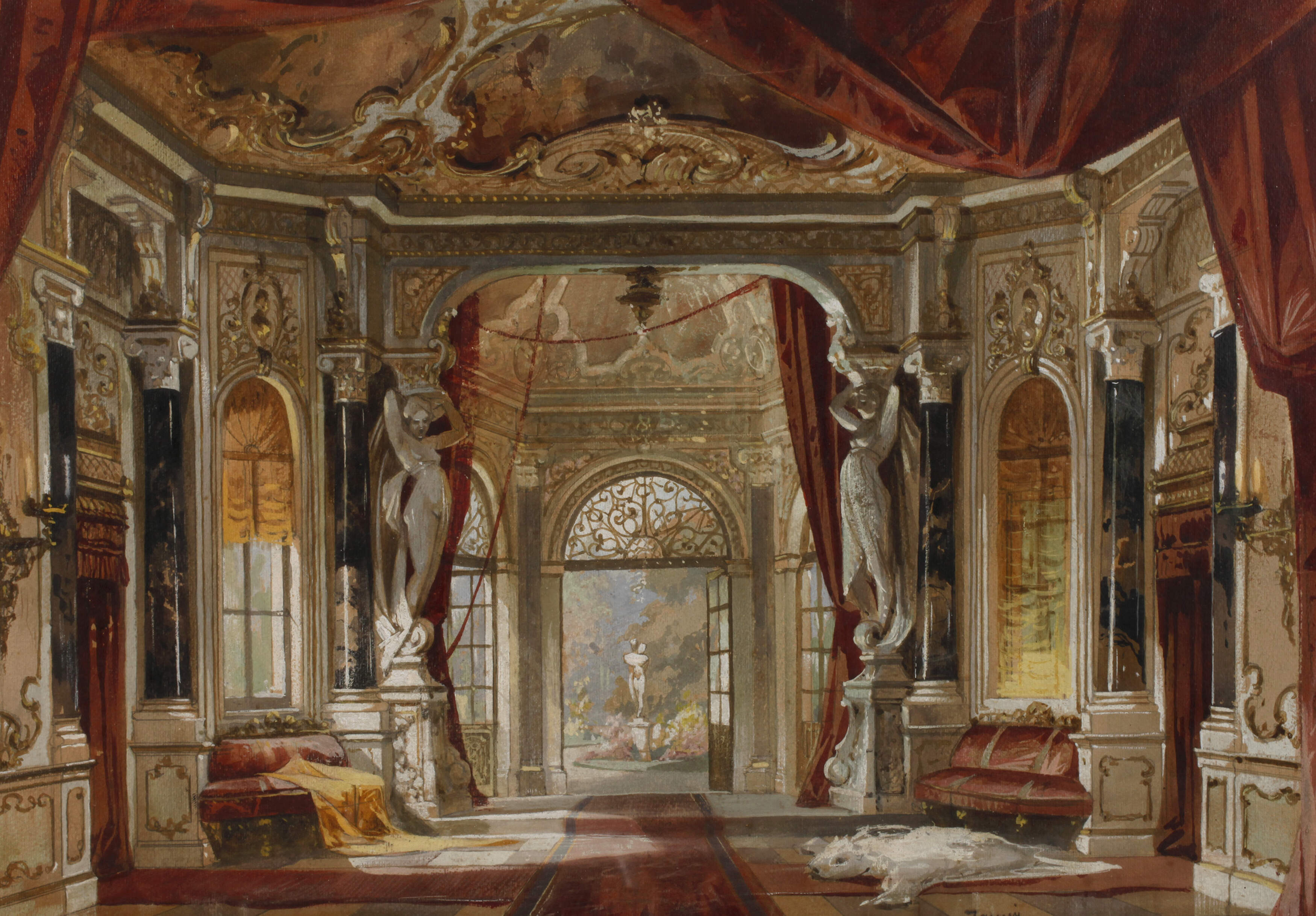 Georg Janny, attr., Schlossinterieur