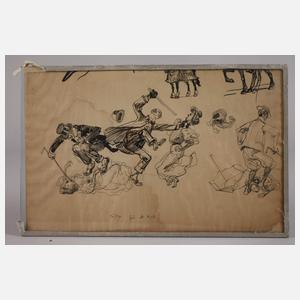 Heinrich Kley, Skizzenblatt