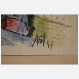 Prof. Albert Schaefer-Ast, Frau am Tisch