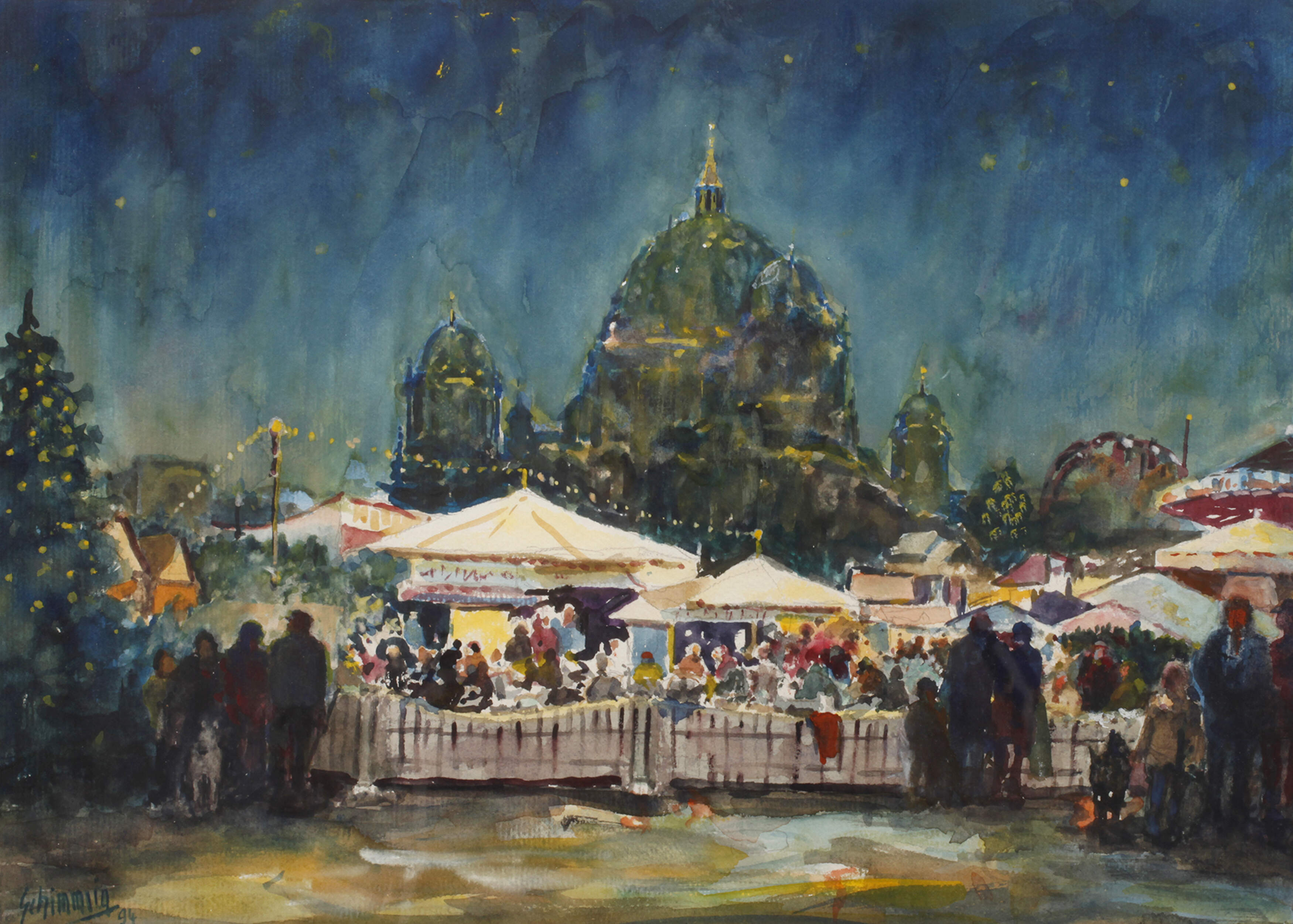 Gottlieb Schimmig, "Berliner Weihnachtsmarkt"