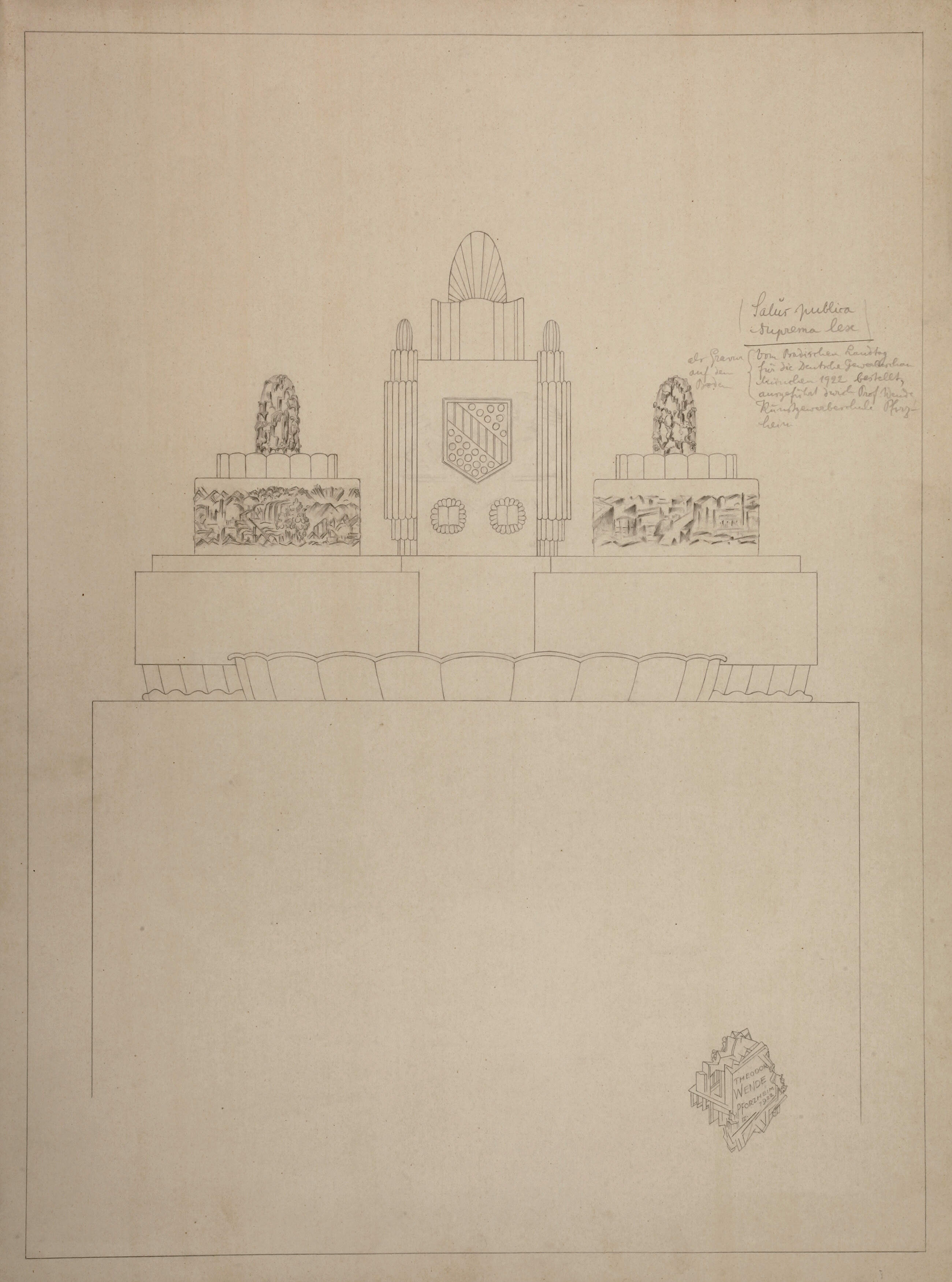 Theodor Wende, Entwurf für eine Juweliersarbeit
