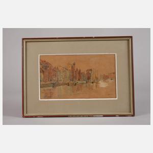 Moritz Wimmer, Mottlau mit dem Krantor in Danzig