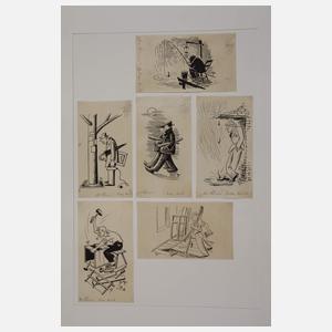 Wilhelm Hövener, Konvolut Karikaturen