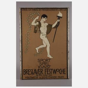 Plakatentwurf für Breslauer Festwoche 1911