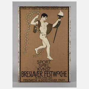 Plakatentwurf für Breslauer Festwoche 1911