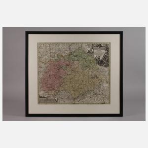 Matthäus Seutter, Kupferstichkarte Sachsen