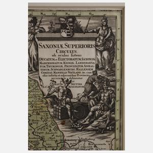 Matthäus Seutter, Kupferstichkarte Sachsen