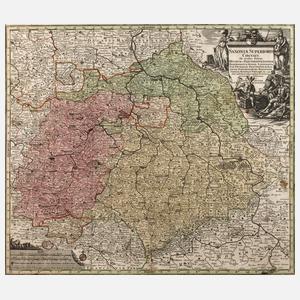 Matthäus Seutter, Kupferstichkarte Sachsen