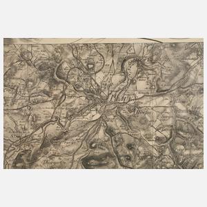 Teilkarte Königreich Sachsen