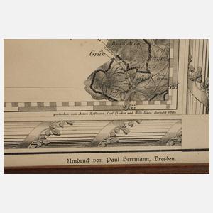 Teilkarte Königreich Sachsen