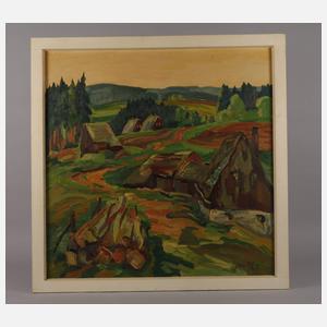 Fredo Bley, "Landschaft im Erzgebirge"
