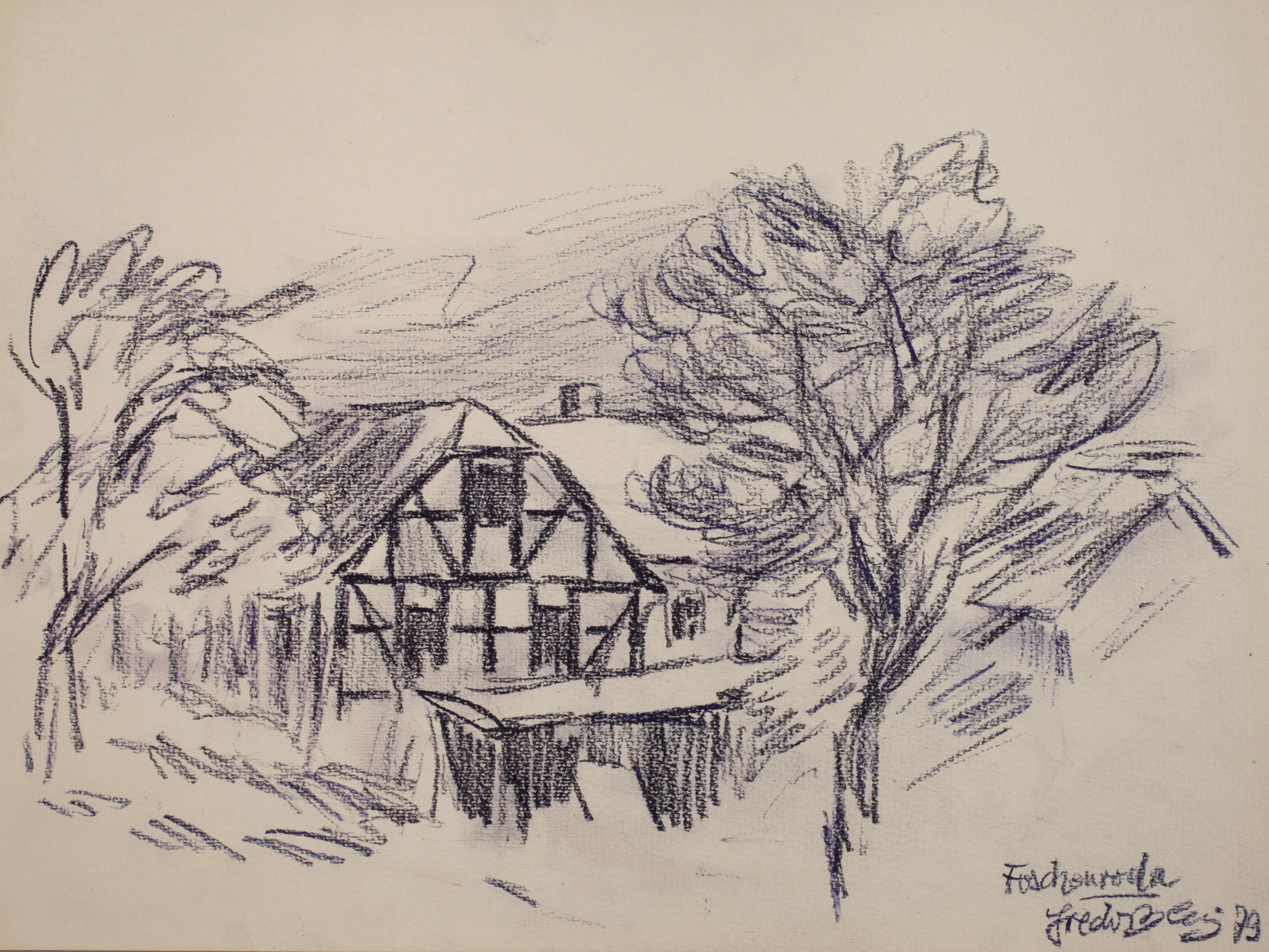 Fredo Bley, "Bauernhof in Foschenroda"