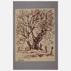 Fredo Bley, Baumgruppe am Weidezaun